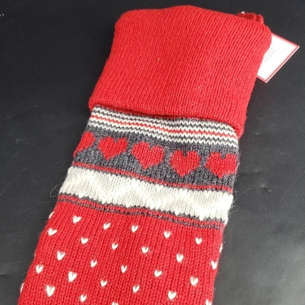 NEW JESSICA Christmas Stocking Pottery Barn Holiday Wool Blend